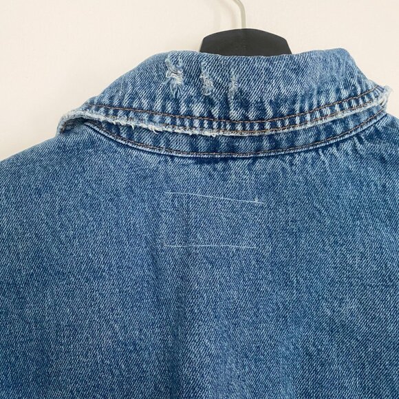 Free People We the Free Oversized Blue Jean Jacket - Picture 4 of 11